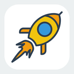 launch icon in filled color style