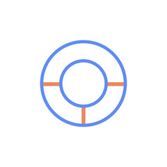 A Simple Life Preserver Offering Hope And Safety, Depicted In A Minimalist Style With Soft Blue And Terracotta Tones