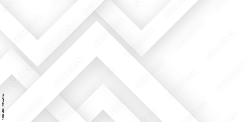 Poster Abstract background with lines White background with diamond and triangle shapes layered in modern abstract pattern design Space design concept Suit for business, corporate, institution presentation.	
