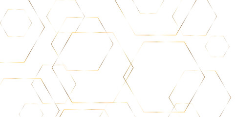 Abstract background golden hexagon stock line background. abstract artistic of geometric background Gold gradient abstract seamless vector pattern. Minimal style website banner, decoration Vector.	
