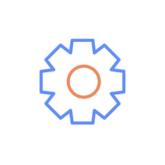 A Symbol Of Smooth Operations And Seamless Workflow In A Minimalist Design With Soft Blue And Orange Hues