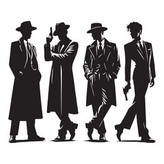 Shakespearean Actor silhouette, reviving classic drama - Actor illustration - Minimalist Actor vector - Profession silhouette
