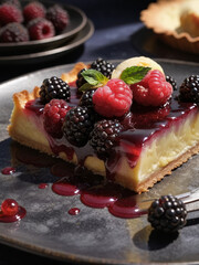 Berry Tart with a Touch of Sweet Temptation