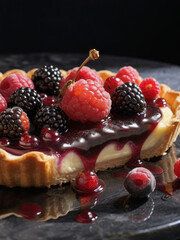 Berry Tart with a Touch of Sweet Temptation
