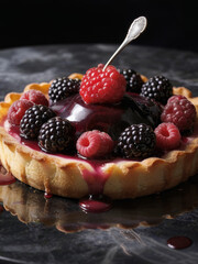 Berry Tart with a Touch of Sweet Temptation