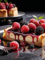 Berry Tart with a Touch of Sweet Temptation