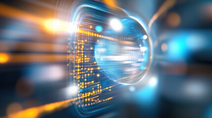 Dynamic visual representation of data transmission digital realm abstract imagery futuristic atmosphere close-up perspective technology concept