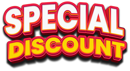 Special Discount Text Promotion Label