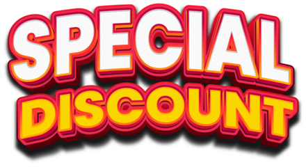 Special Discount Text Promotion Label