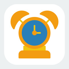 deadline icon in flat color style