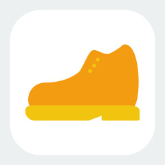 shoe icon in flat color style