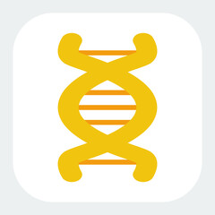 genetic icon in flat color style