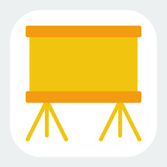 presentation icon in flat color style