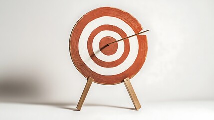 A vibrant watercolor painting of a target with an arrow hitting the center, symbolizing focus and achievement in hobbies like archery.