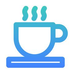 hot coffee outlined gradient style