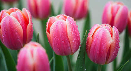 pink tulips, Generative AI