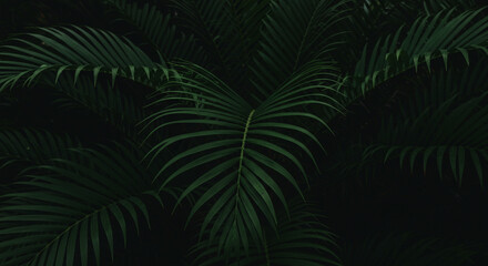 green palm leaf, background, Generative AI