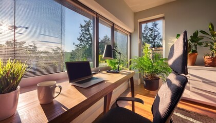 Obraz premium Remote Work Home Office