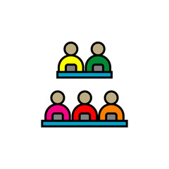 Teamwork colored icon