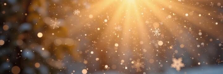 Snowflakes gently falling on a warm brown canvas, snowflakes, winter