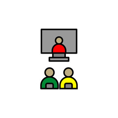 Online Conference colored icon