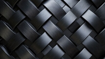 A close up image of a woven dark material pattern