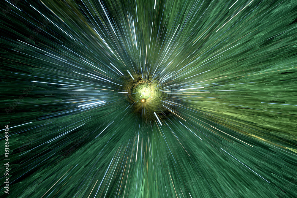 Canvas Prints traveling through a wormhole. interconnected space and time. 3d illustration