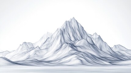 Abstract mountain range, minimalist landscape, digital art, conceptual background