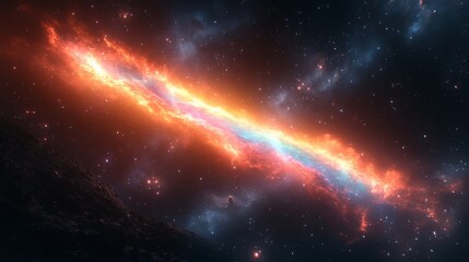 Fiery Nebula In Deep Space