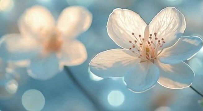 Serene White Blossoms | Nature&rsquo;s Elegance in Bloom