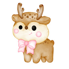 watercolor deer clip art