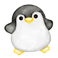 watercolor penguin clip art © Je