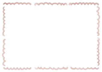 水彩風シンプルな四角いフレーム　枠