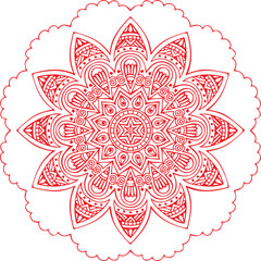 Beautiful flower art and mandala vector design