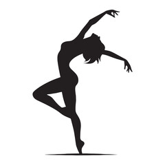 Expressive Storyteller Dancer silhouette, emotions in every move - Dance illustration - Minimalist Dance vector - Profession silhouette
