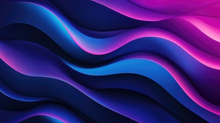 Fototapeta premium Abstract rendered waves of vibrant blue and purple colors flowing