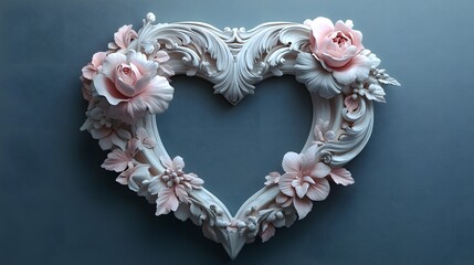 Beautifully Crafted Circular Heart-Shaped Frame for Valentine's Day and Mother's Day Celebrations