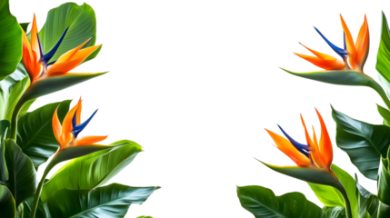 Tropical Bird of Paradise Frame – Exotic Floral Border Design