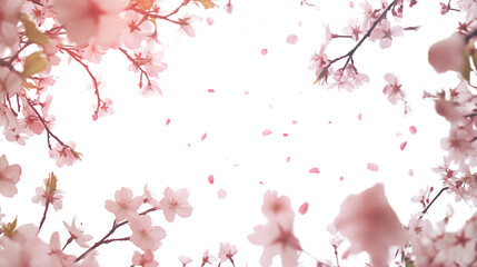 Fototapeta premium Romantic Cherry Blossom Frame – Elegant Floral Border Design