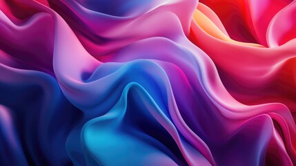 Obraz premium Vibrant flowing abstract wave forms create a colorful background design