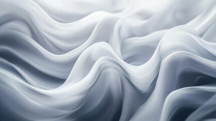Obraz premium Smooth white fabric flowing in soft and elegant waves
