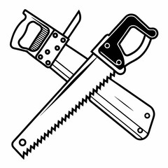 vector illustration of a saw