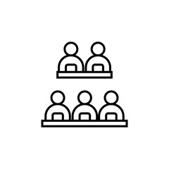 Teamwork line icon