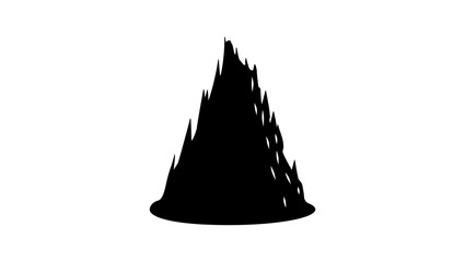 termite mound, black isolated silhouette