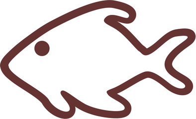 Funny Cartoon Fish Silhouette