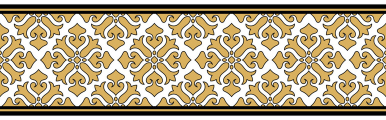 Vintage ornamental border design with ethnic pattern.