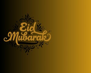 Eide Mubarak Greetings on Mustered and black Background- Cards, Banners and Design 