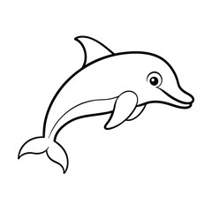 Fototapeta premium dolphin isolated on white background