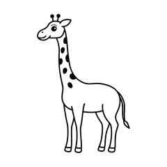 Naklejka premium giraffe cartoon isolated on white