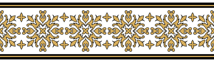 Vintage ornamental border design with ethnic pattern.